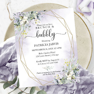Invitations De Brunch Et De Douche Nuptiale Bubbly