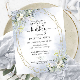 Invitations De Brunch Et De Douche Nuptiale Bubbly