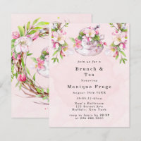 Invitations de brunch et de thé à l'arbre d'Apple