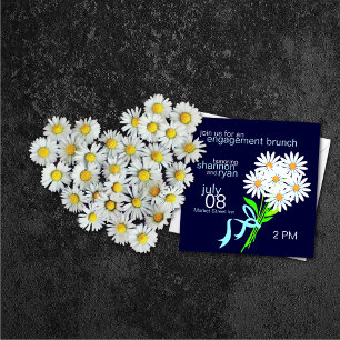 Invitations de Brunch fiançailles {Bleu foncé}