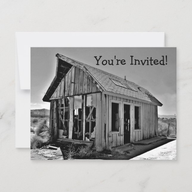 Invitations de cabanes abandonnées et détruites (Devant)