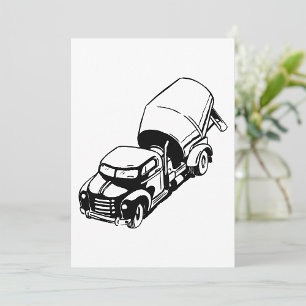 Invitations de camionnettes de ciment
