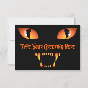 Invitations de chats noirs Cartes d'Halloween pers