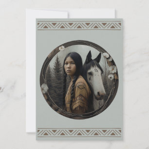 Invitations de chevaux amérindiens