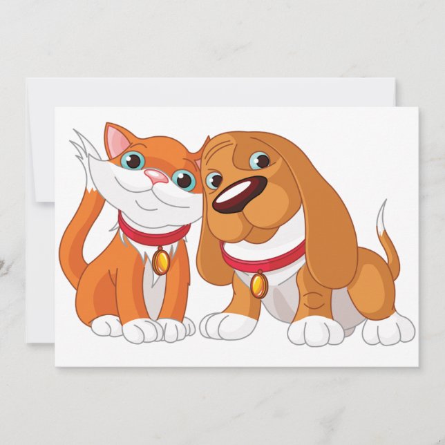 Invitations De Chien Et De Chat (Devant)