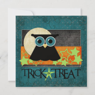 Invitations De Chouette De Trick Ou De Treat