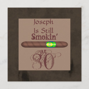 Invitations de cigares masculines pour le 80e anni