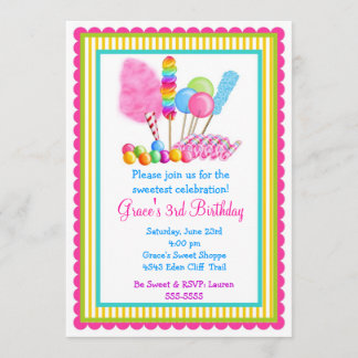 Invitations de cirque de sucrerie