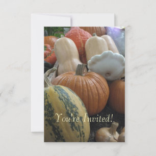 Invitations de Citrouilles d'automne/de Thanksgivi