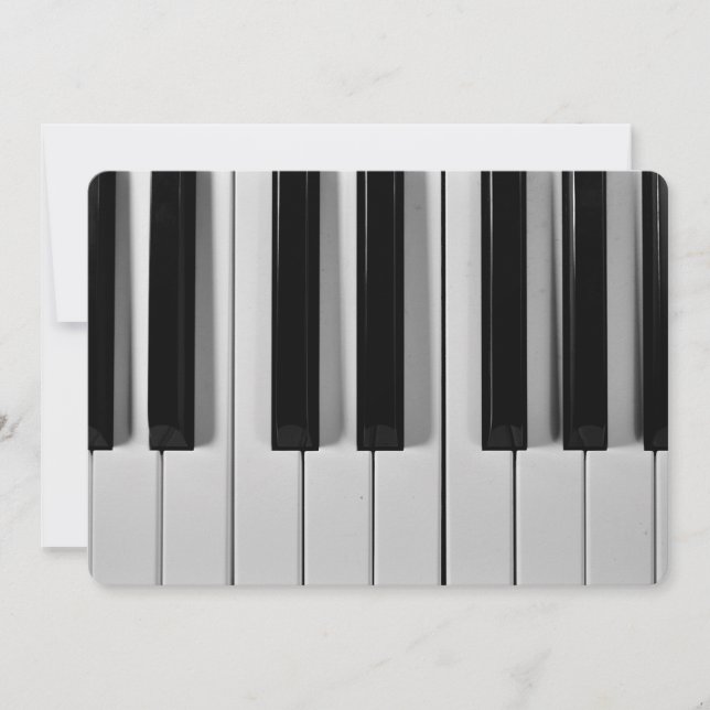 Invitations de clavier de piano personnalisables (Devant)