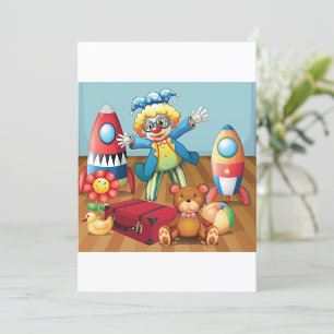 Invitations De Clown Et De Jouets