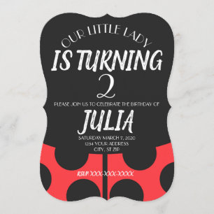 Invitations de coccinelle