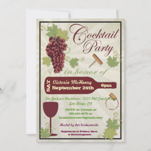 Invitations de Cocktail Party rustiques