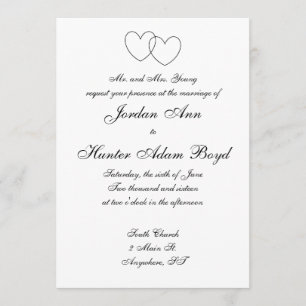 Invitations "de coeurs de verrouillage"