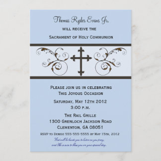 Invitations de communion modernes pour les garçons