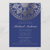 Invitations de confirmation | Mandala Gold Foil
