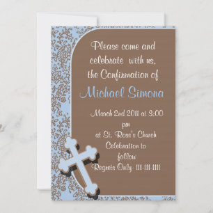 Invitations De Confirmation Pour Les Garçons