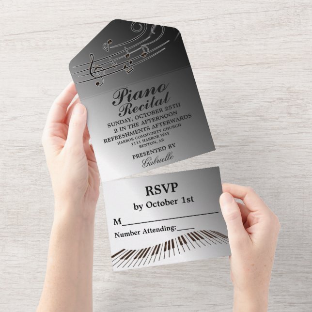 Invitations de considérant de piano (Déchirure)