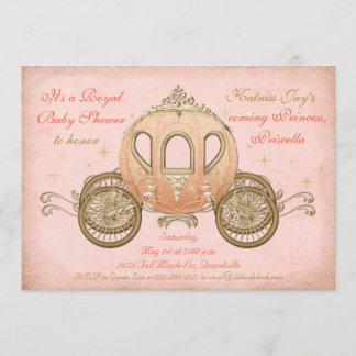 Invitations de corail de princesse baby shower de
