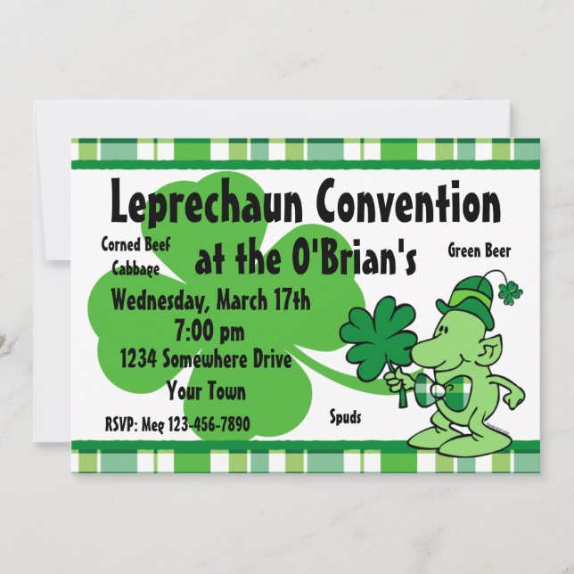 Invitations de coutume de lutin de plaid (Devant)