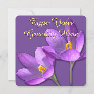 Invitations de Crocus de Pâques Cartes de Pâques P