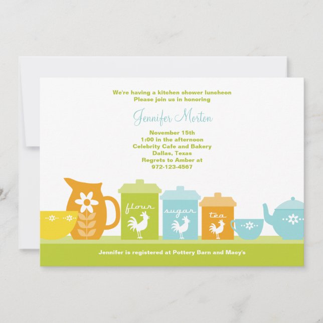 Invitations de cuisine Vintage amusante (Devant)