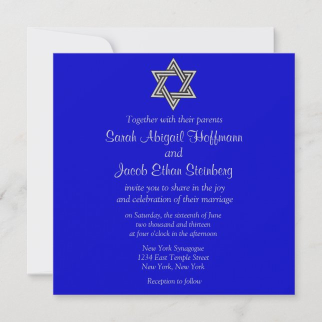 Invitations de David Wedding (Devant)