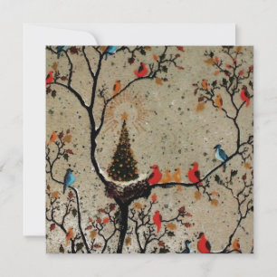 Invitations de ~ de nid d'arbre de Noël