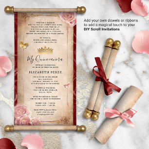 Invitations de défilement do-it-yourself Rose Gold