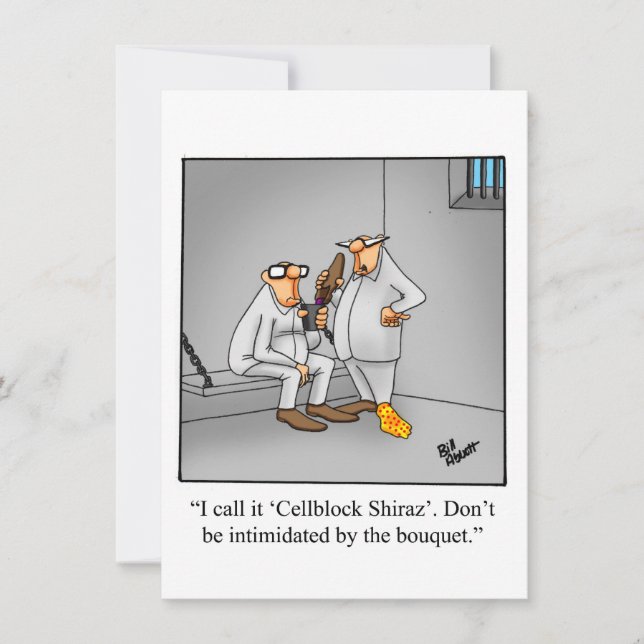 Invitations de dégustation de vin amusantes (Devant)