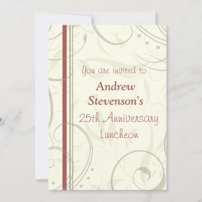 Invitations de déjeuner d'anniversaire d'Ermployee (Devant)