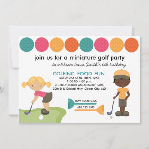 Invitations de demande spéciale mini-golf