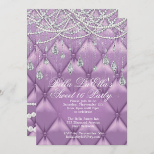 Invitations de Diamond, Pearls et Bling Party