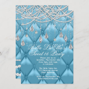 Invitations de Diamond, Pearls et Bling Party