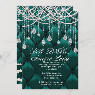 Invitations de Diamond, Pearls et Bling Party