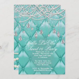 Invitations de Diamond, Pearls et Bling Party