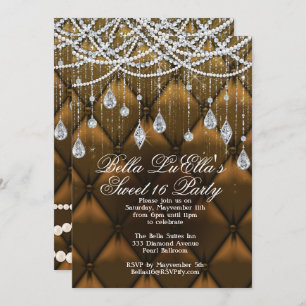 Invitations de Diamond, Pearls et Bling Party