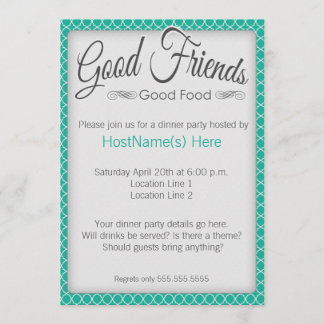 Invitations de Dîner dans Emerald
