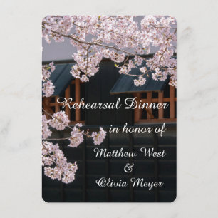 Invitations de dîner de répétition de fleurs de