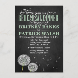 Invitations de dîner de répétition de pissenlit de