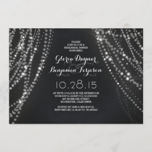 Invitations de dîner de répétition des lumières à