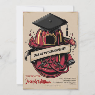 invitations de diplôme de pompier