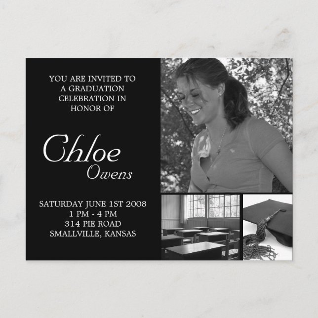 Invitations de diplôme pas chers (Devant)