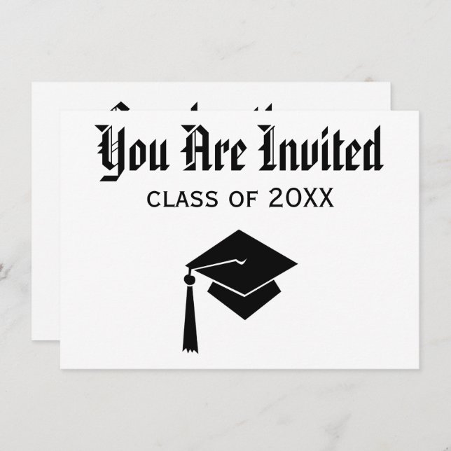 Invitations de diplômes (Devant / Derrière)