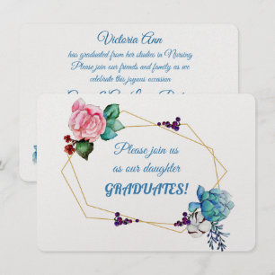 Invitations de diplômes de fille