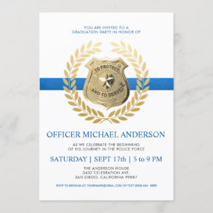 Invitations de diplômes de police  Insigne de poli