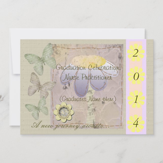 Invitations de diplômes d'infirmière praticienne 2 (Devant)