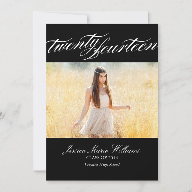 Invitations de diplômes élégantes pour 2014 (Devant)