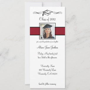 Invitations de diplômés Red & Black School