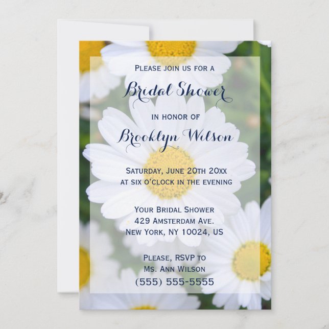 Invitations de douche à marée florale personnalisé (Devant)